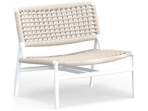 Sunset West Bahia Rope Aluminum Frost Accent Chair in Sand