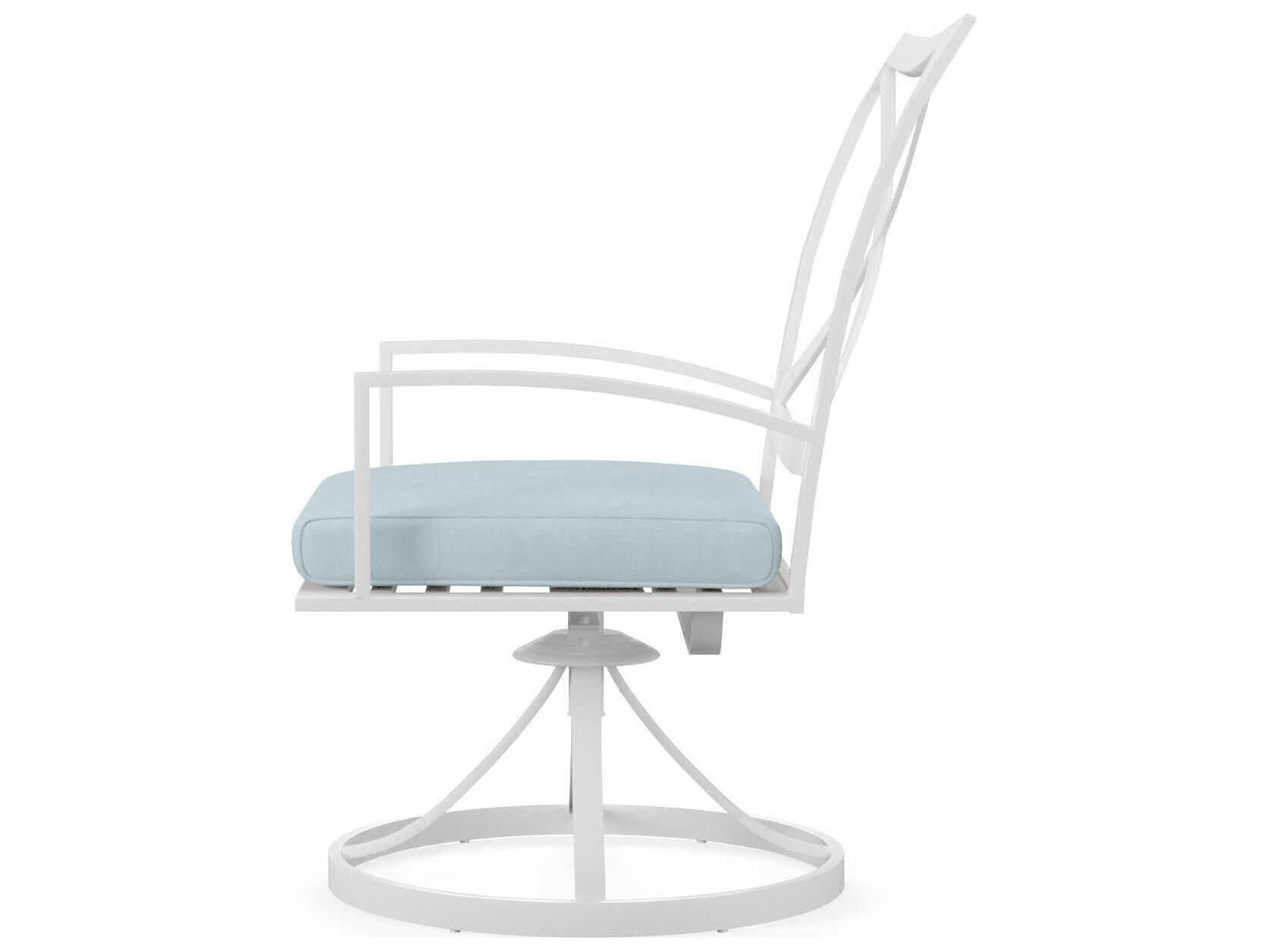 Sunset West Bristol White Aluminum Cushion Dining Chair