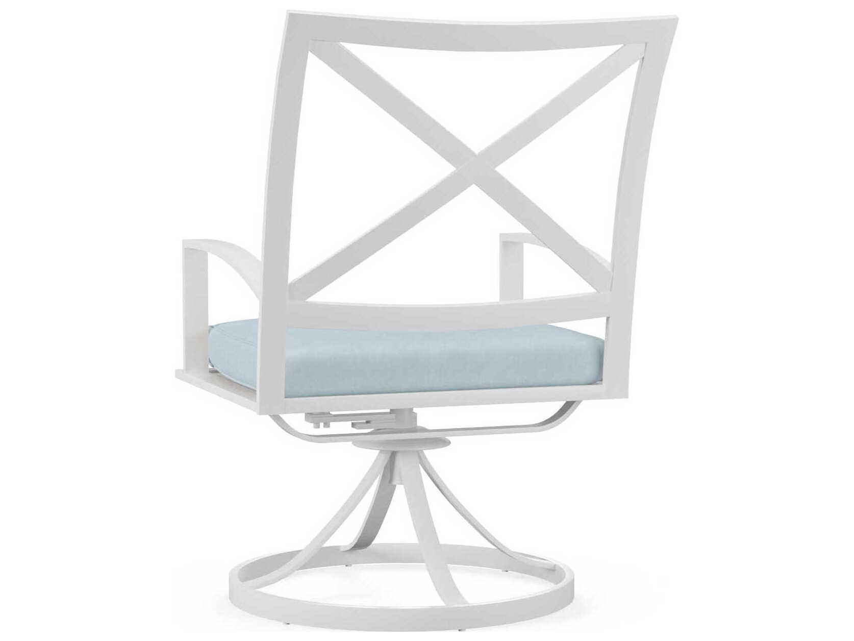 Sunset West Bristol White Aluminum Cushion Dining Chair