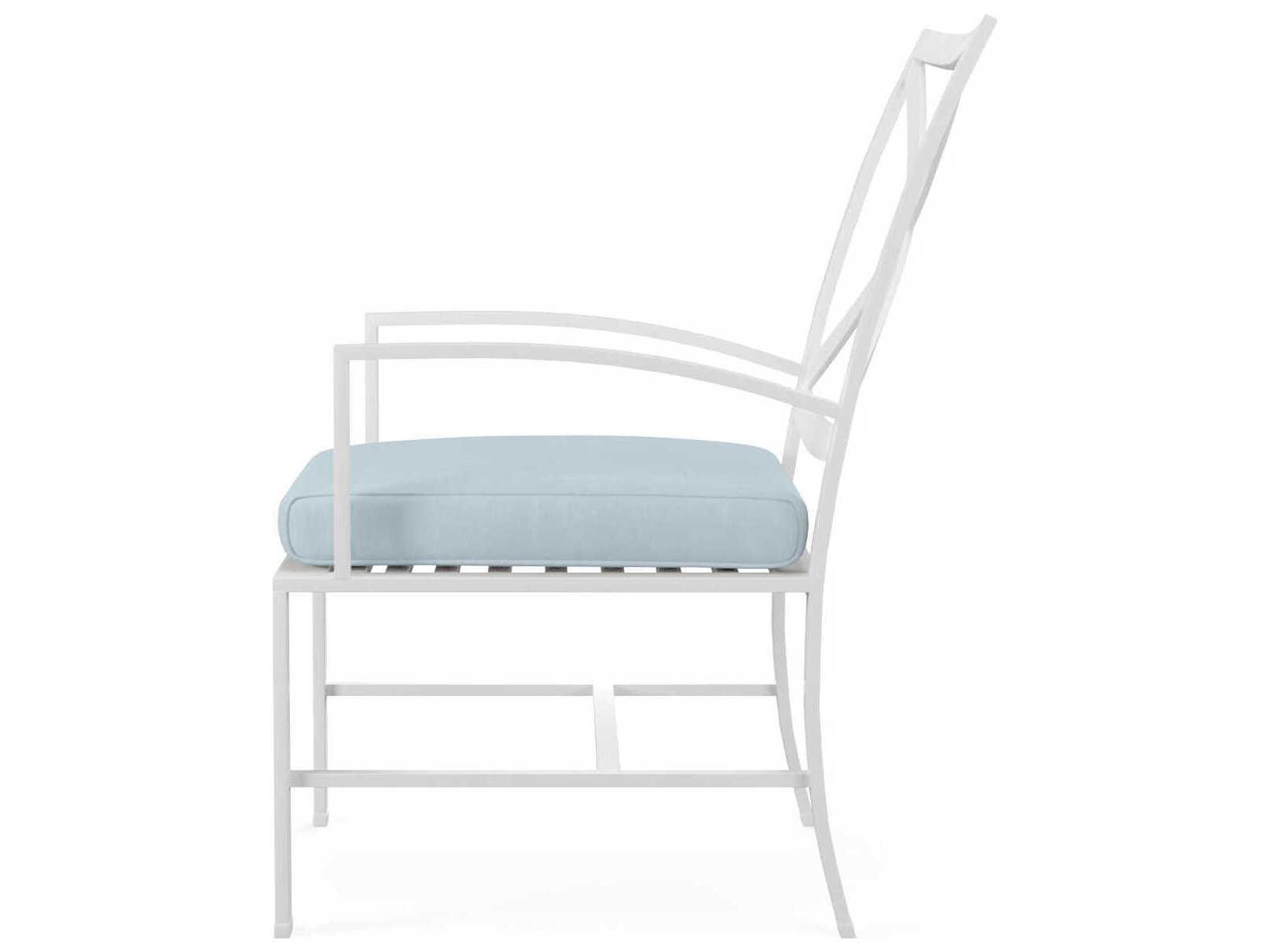 Sunset West Bristol White Aluminum Cushion Dining Chair