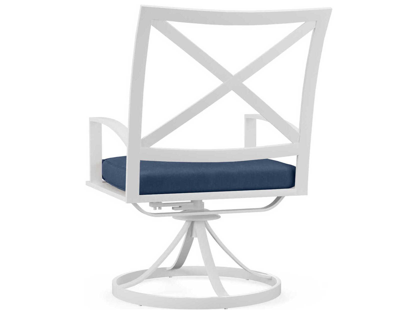Sunset West Bristol White Aluminum Cushion Dining Chair