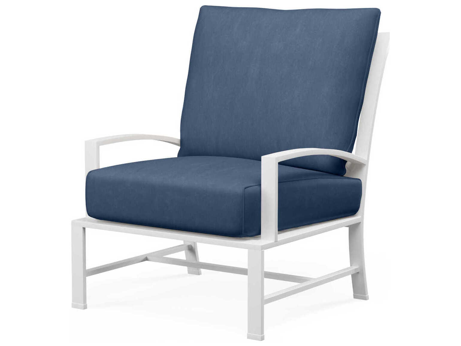 Sunset West Bristol White Aluminum Cushion Lounge Chair