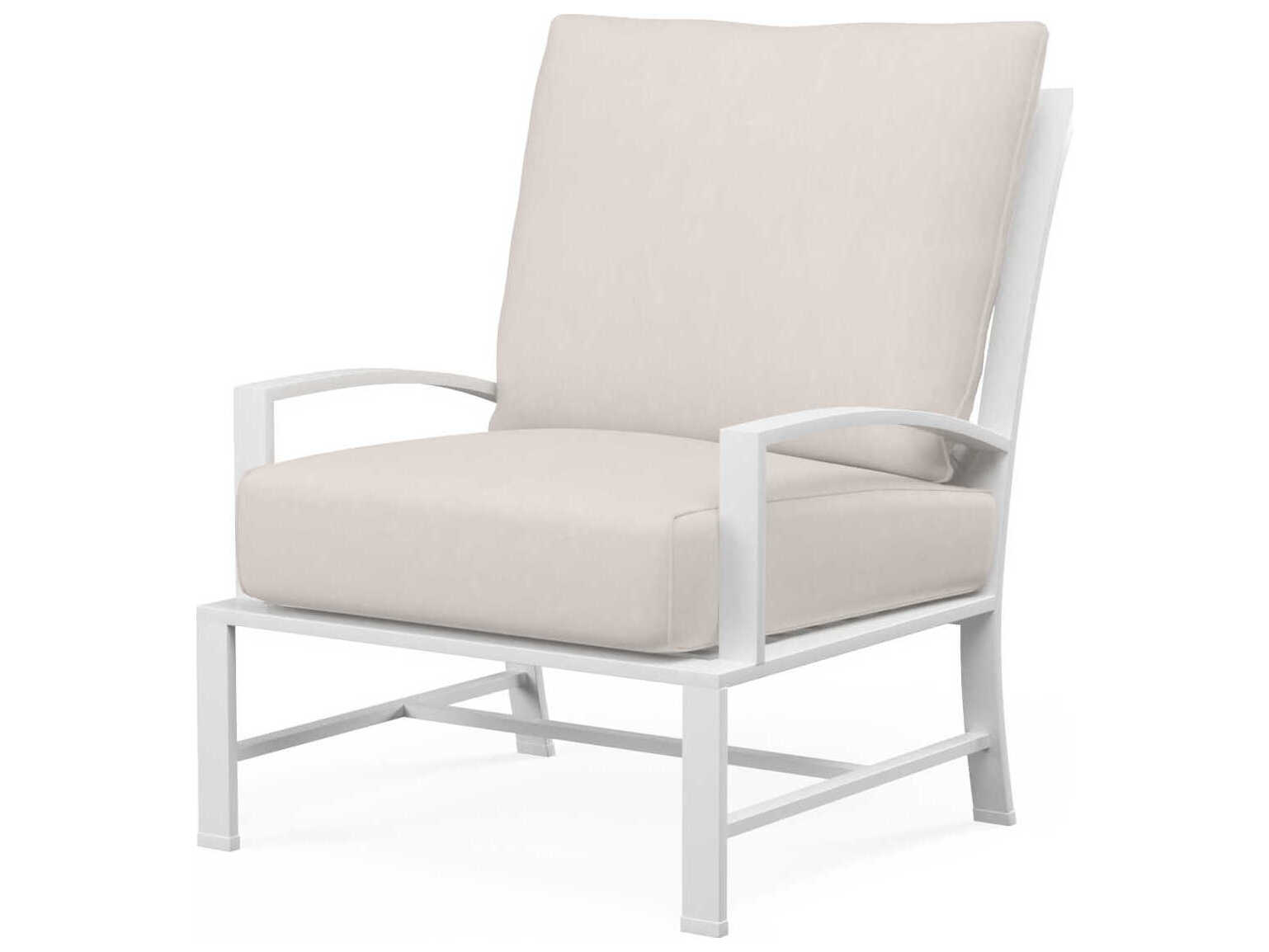 Sunset West Bristol White Aluminum Cushion Lounge Chair