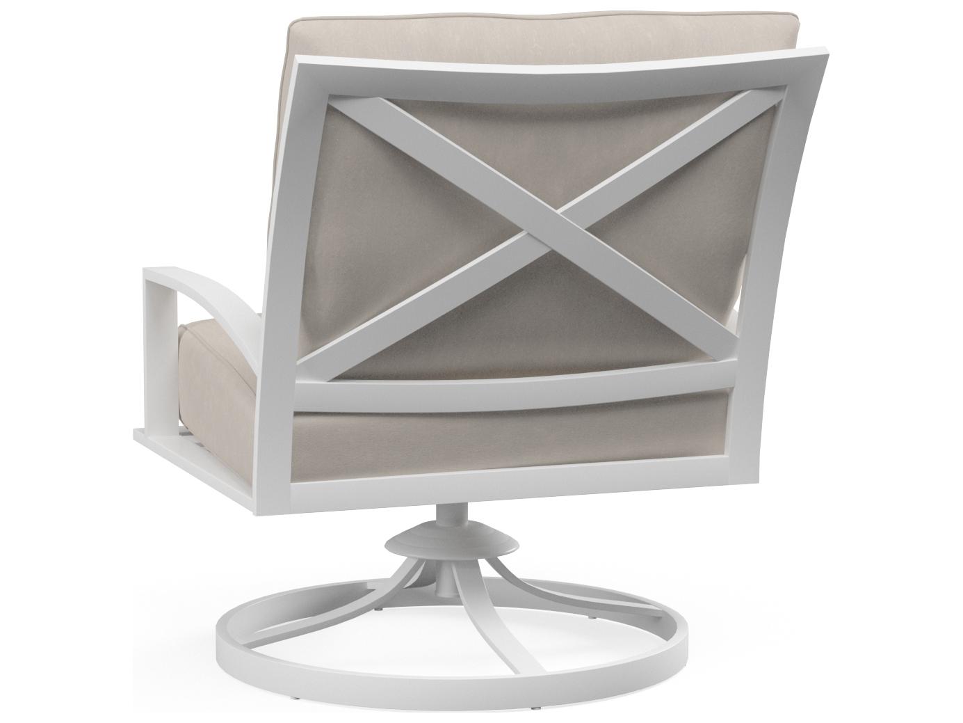 Sunset West Bristol Aluminum Frost Swivel Outdoor Patio Lounge Chair