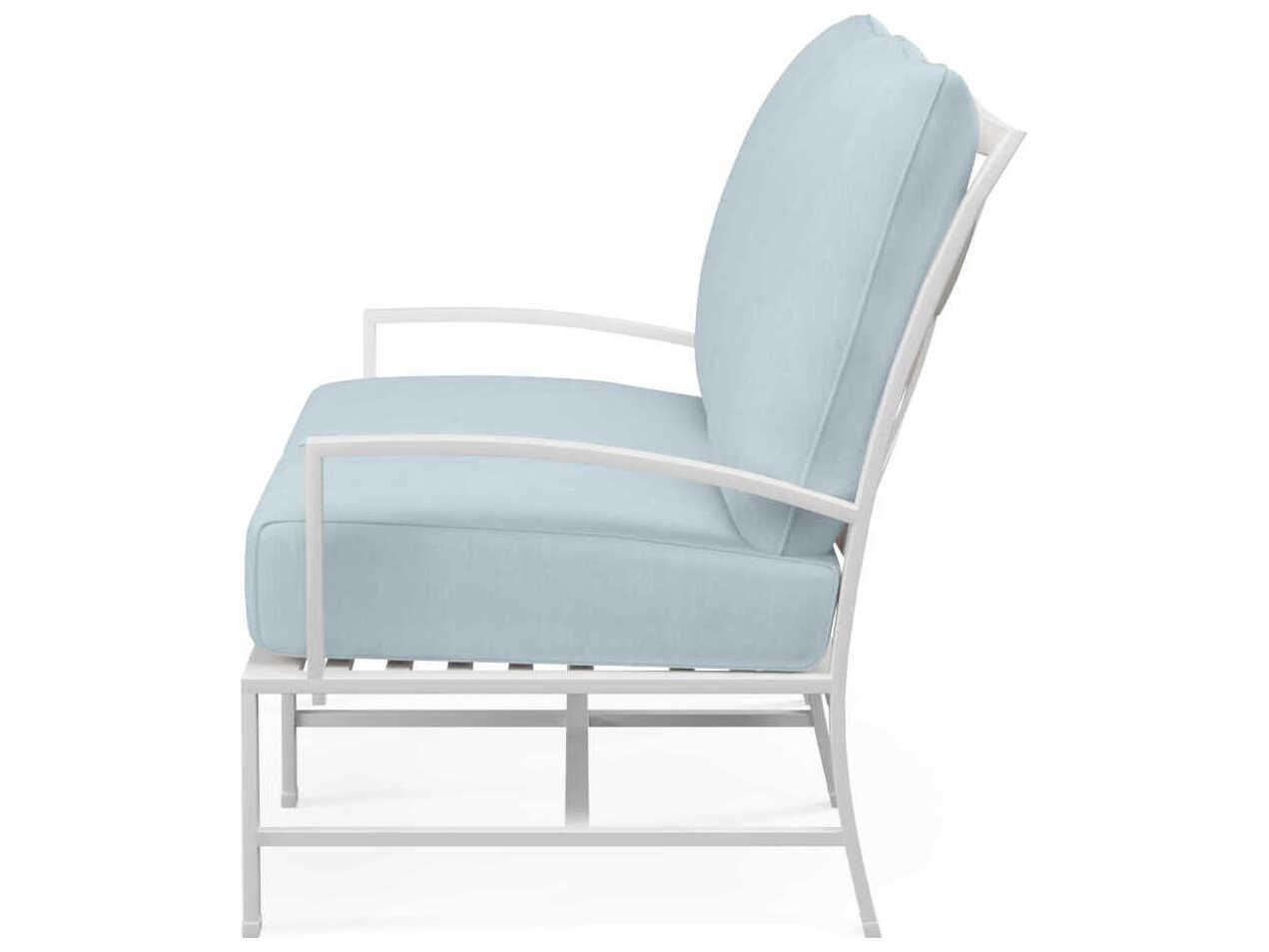 Sunset West Bristol White Aluminum Cushion Loveseat