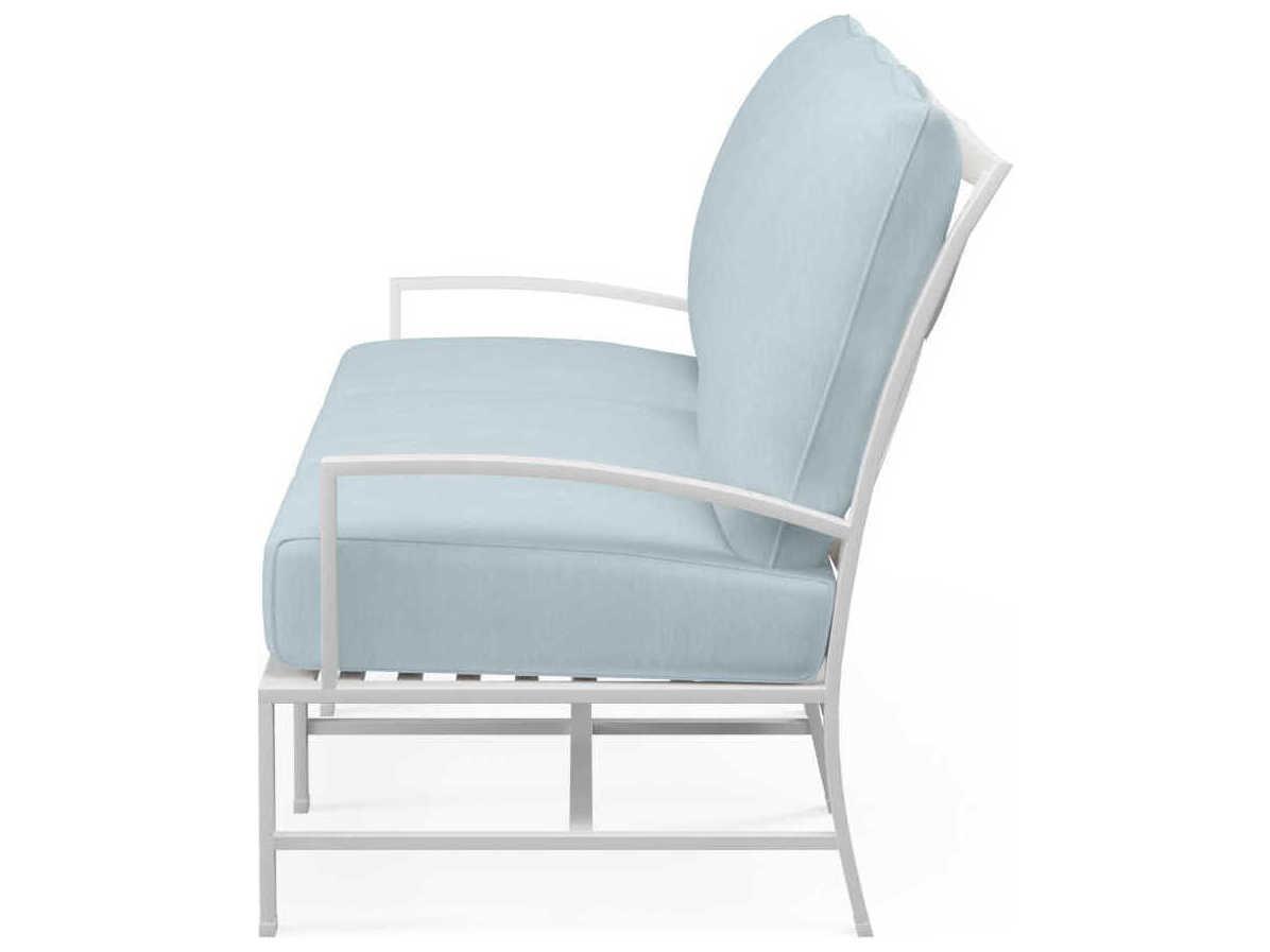 Sunset West Bristol White Aluminum Cushion Sofa