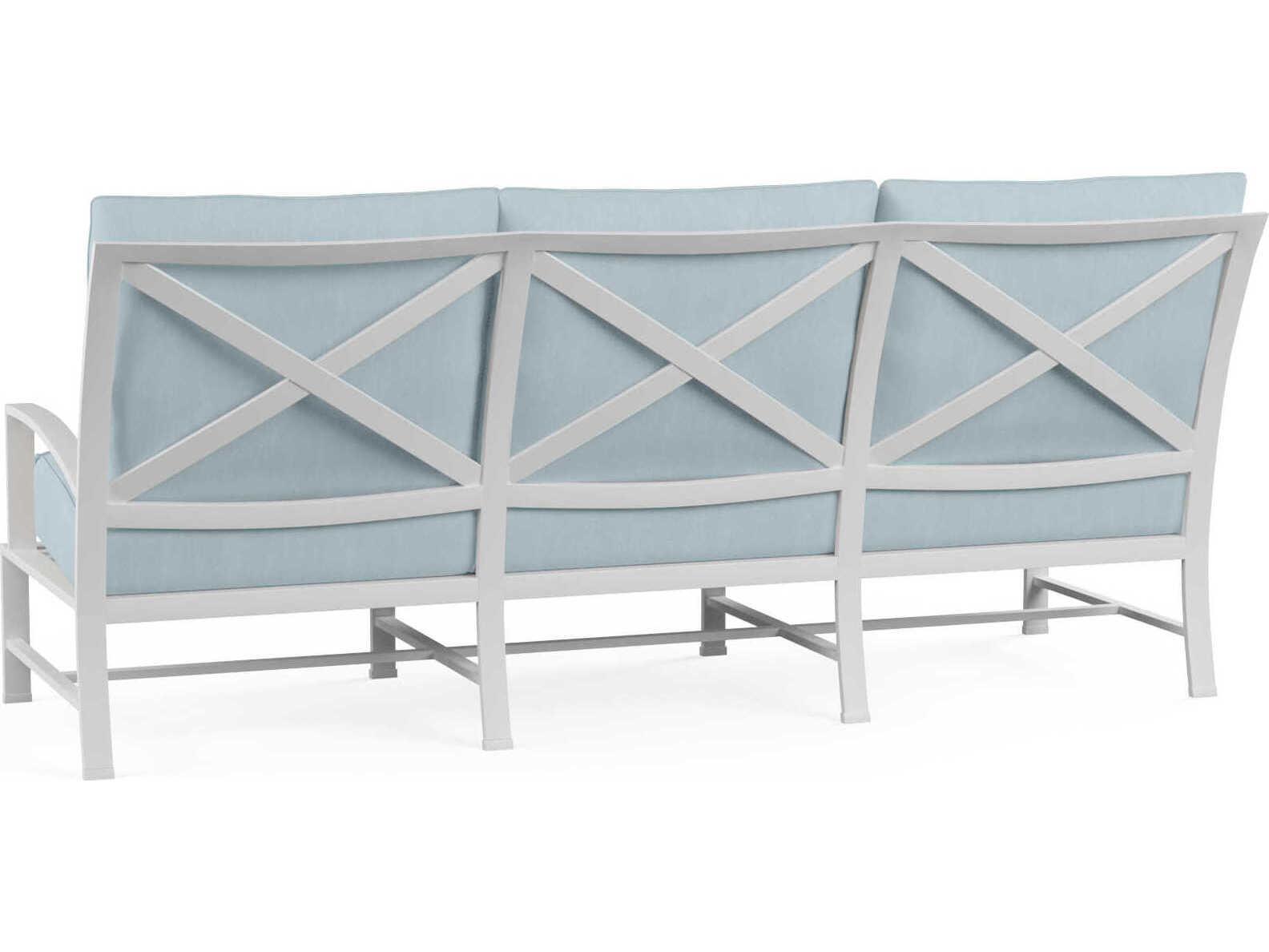 Sunset West Bristol White Aluminum Cushion Sofa