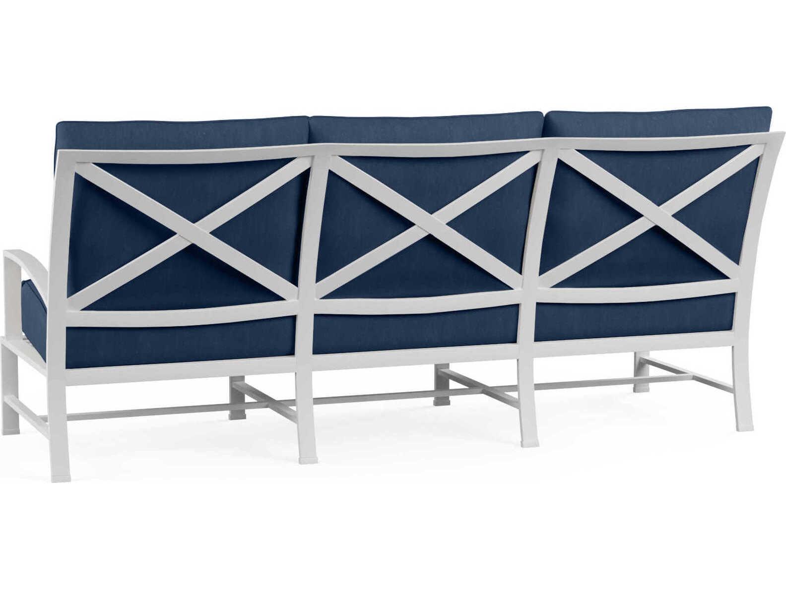 Sunset West Bristol White Aluminum Cushion Sofa