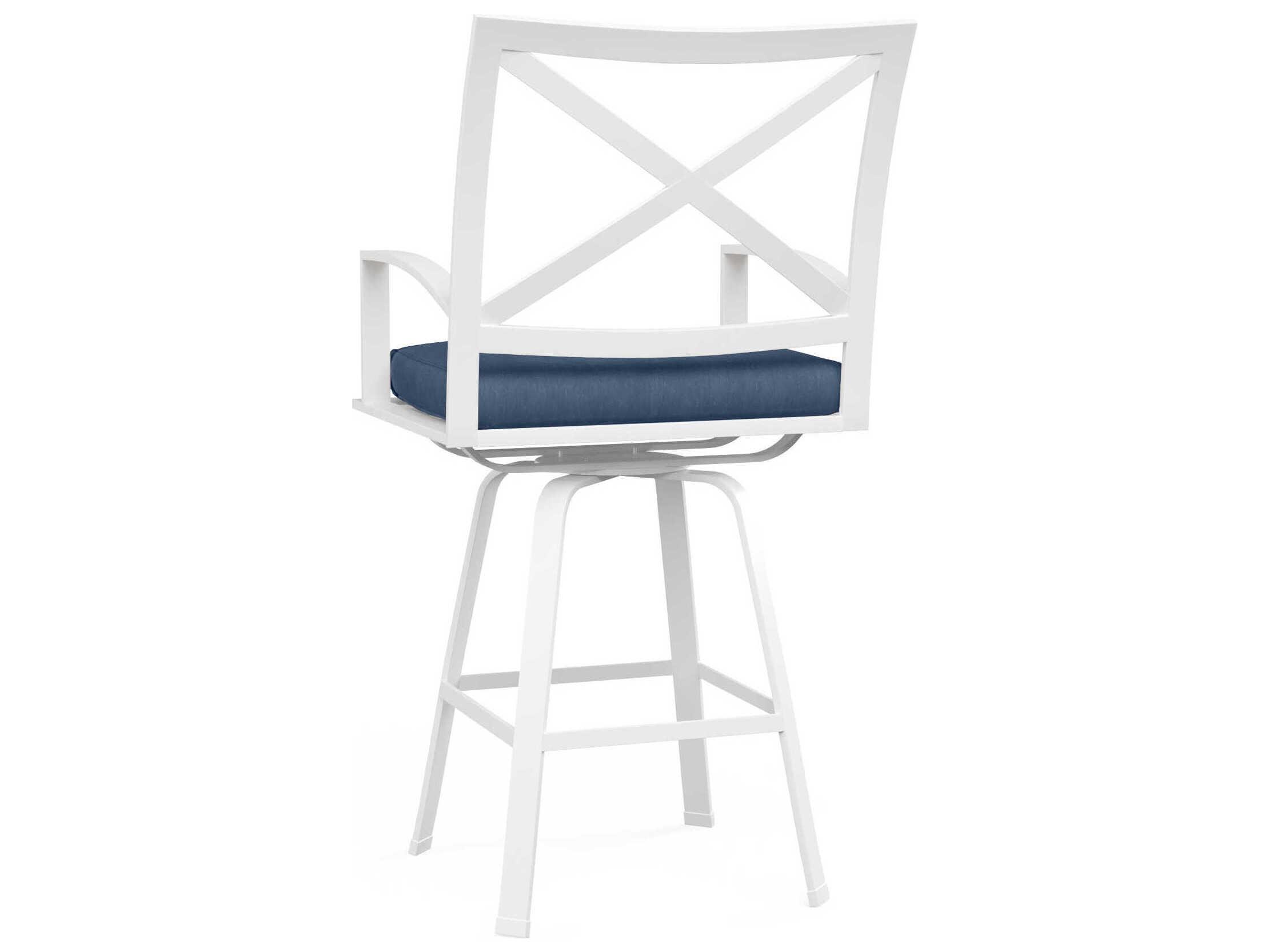 Sunset West Bristol White Aluminum Cushion Counter Stool