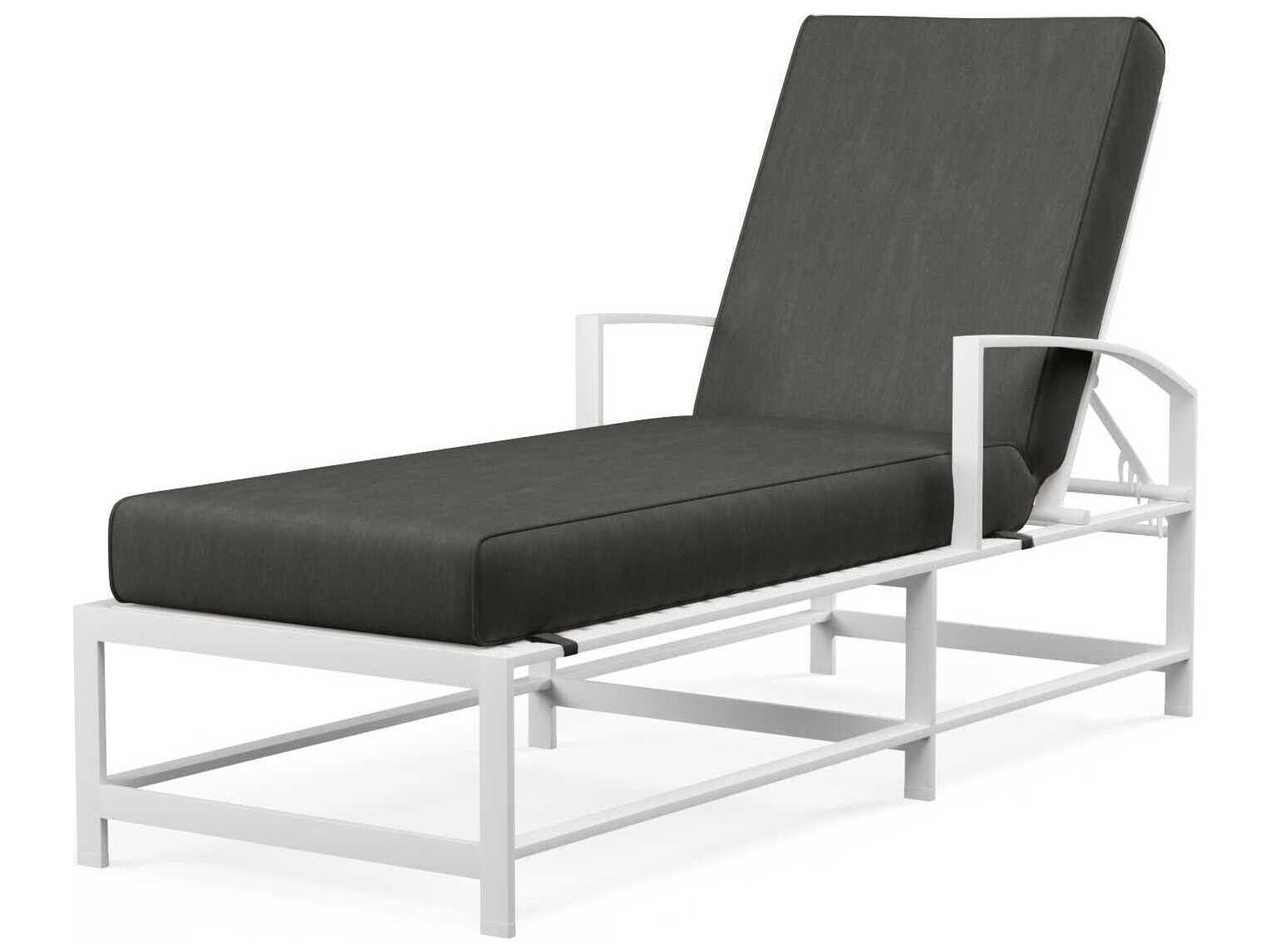 Sunset West Bristol White Aluminum Cushion Chaise Lounge