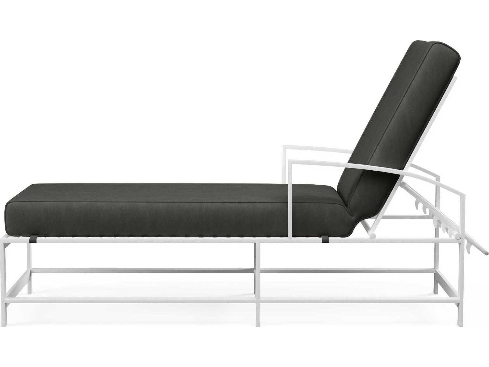 Sunset West Bristol White Aluminum Cushion Chaise Lounge