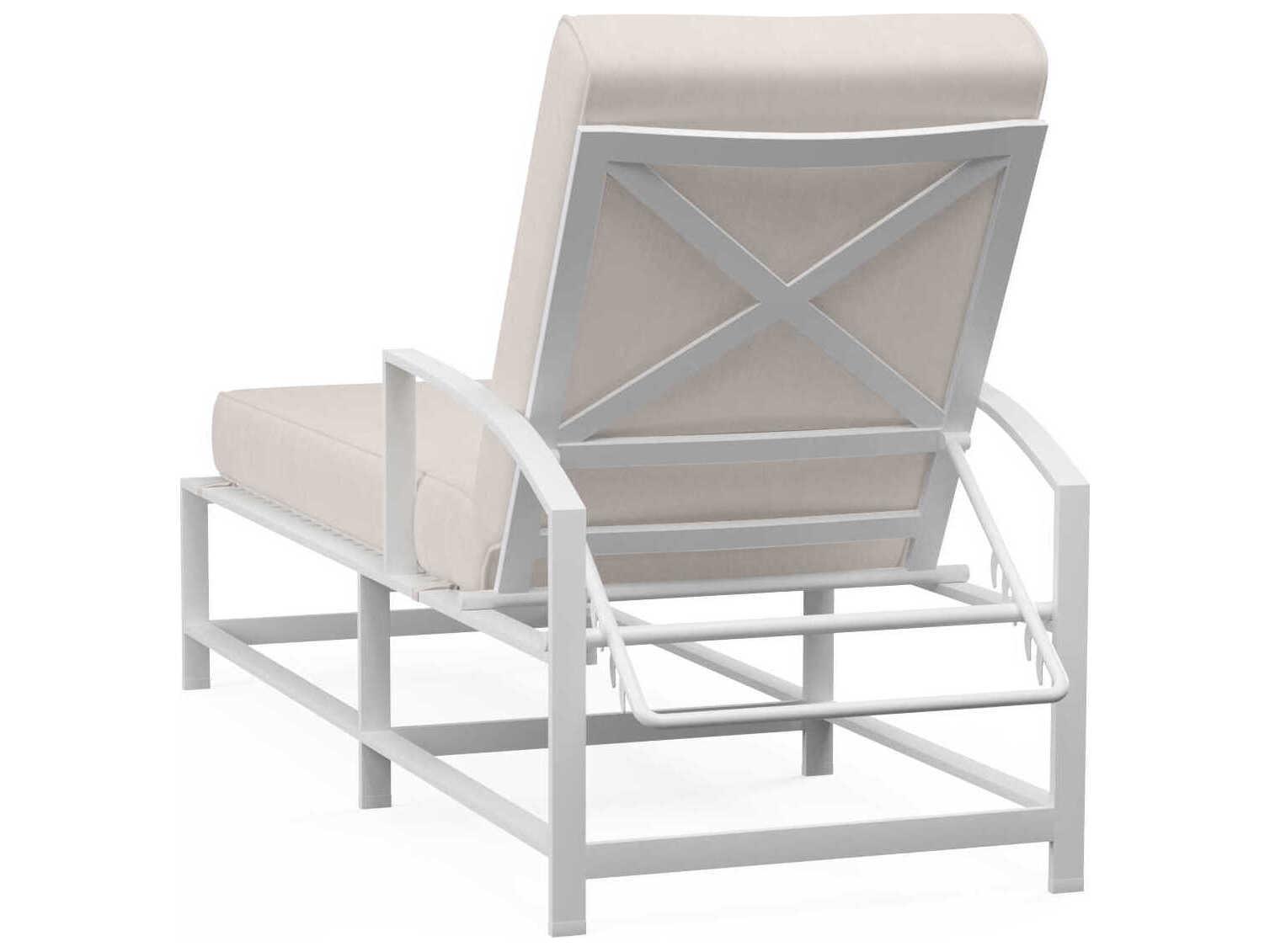 Sunset West Bristol White Aluminum Cushion Chaise Lounge