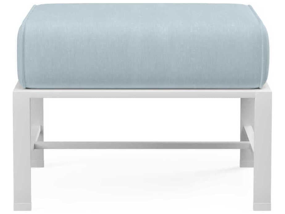 Sunset West Bristol White Aluminum Cushion Ottoman