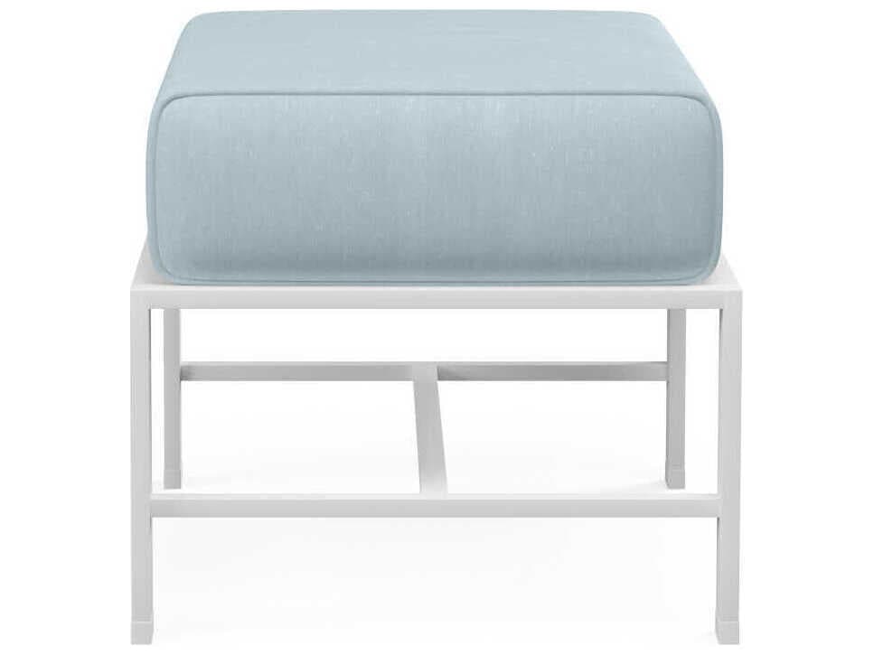Sunset West Bristol White Aluminum Cushion Ottoman