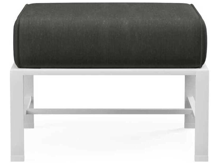 Sunset West Bristol White Aluminum Cushion Ottoman