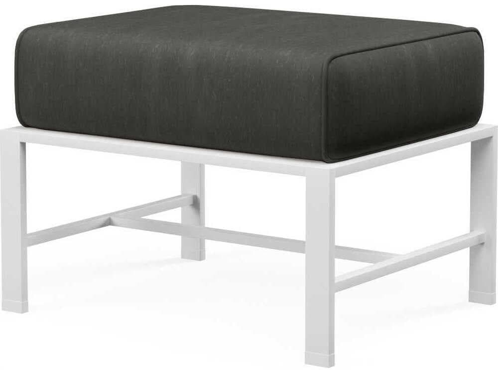 Sunset West Bristol White Aluminum Cushion Ottoman