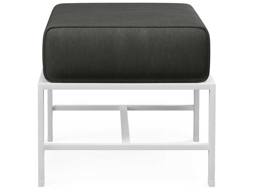 Sunset West Bristol White Aluminum Cushion Ottoman