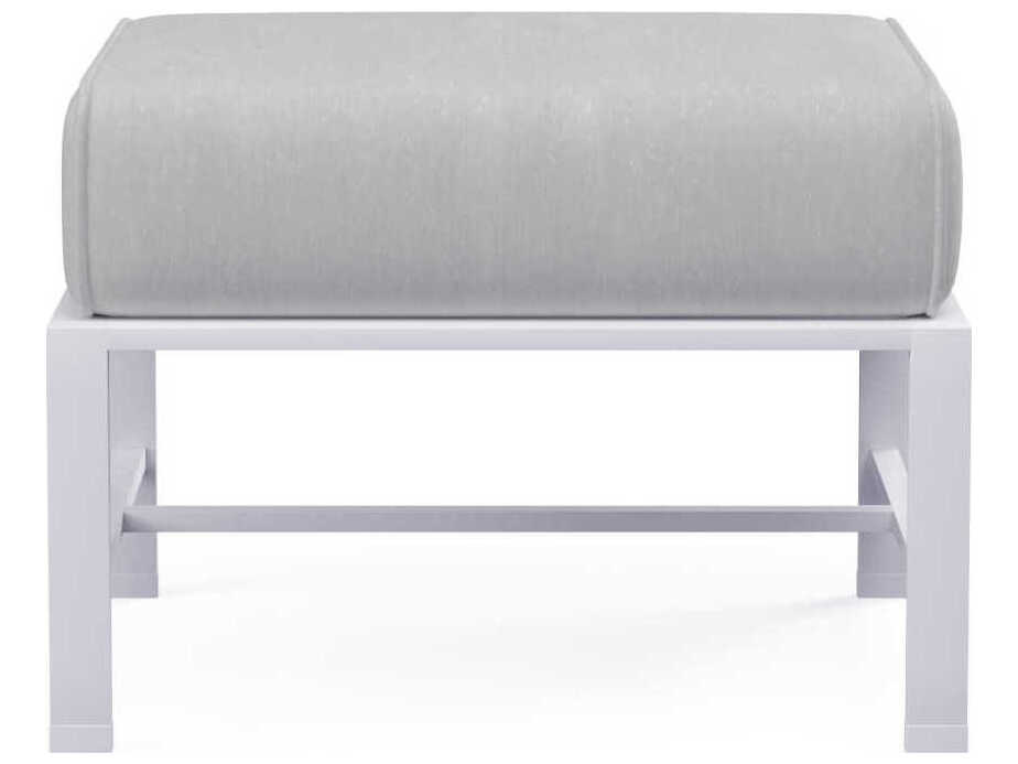 Sunset West Bristol White Aluminum Cushion Ottoman