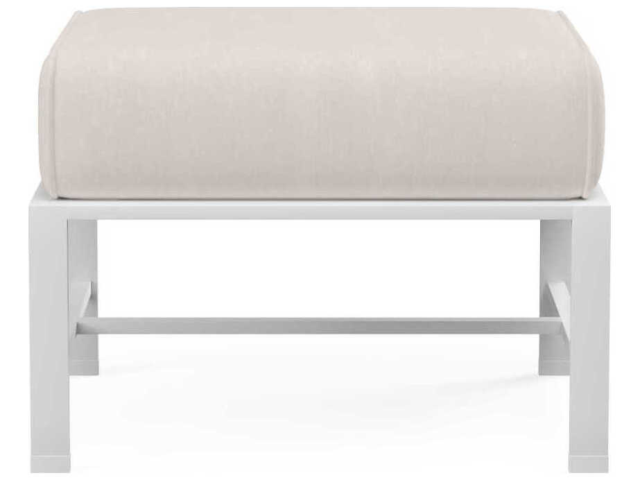 Sunset West Bristol White Aluminum Cushion Ottoman