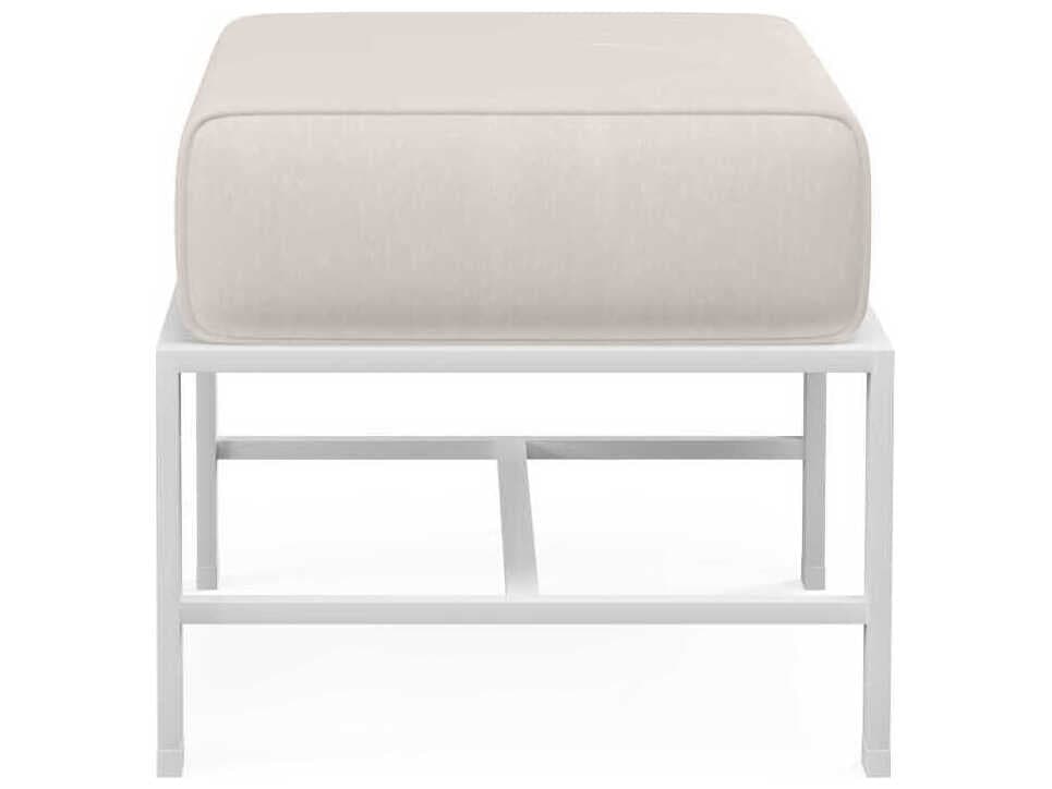 Sunset West Bristol White Aluminum Cushion Ottoman