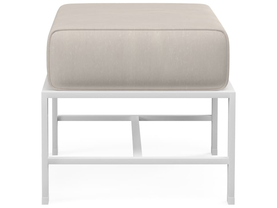 Sunset West Bristol Aluminum Frost Patio Ottoman
