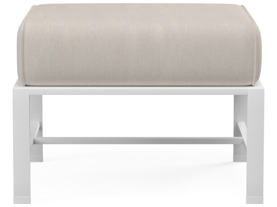 Sunset West Bristol Aluminum Frost Patio Ottoman