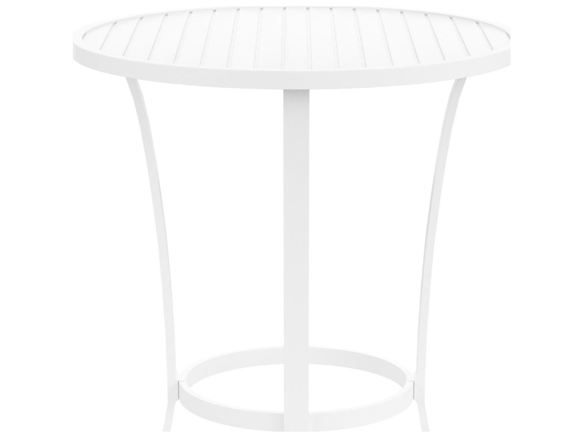 Sunset West Bristol Aluminum Frost Round Patio Bar Table
