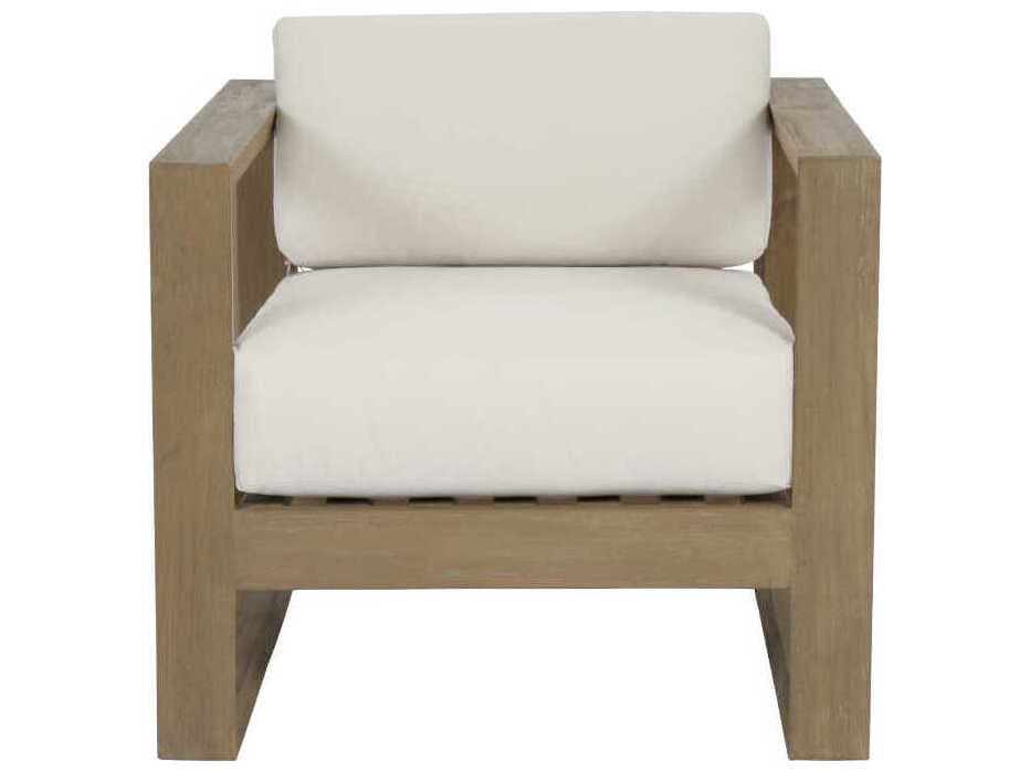 Sunset West Coastal Teak Light Wood Cushion Lounge Chair