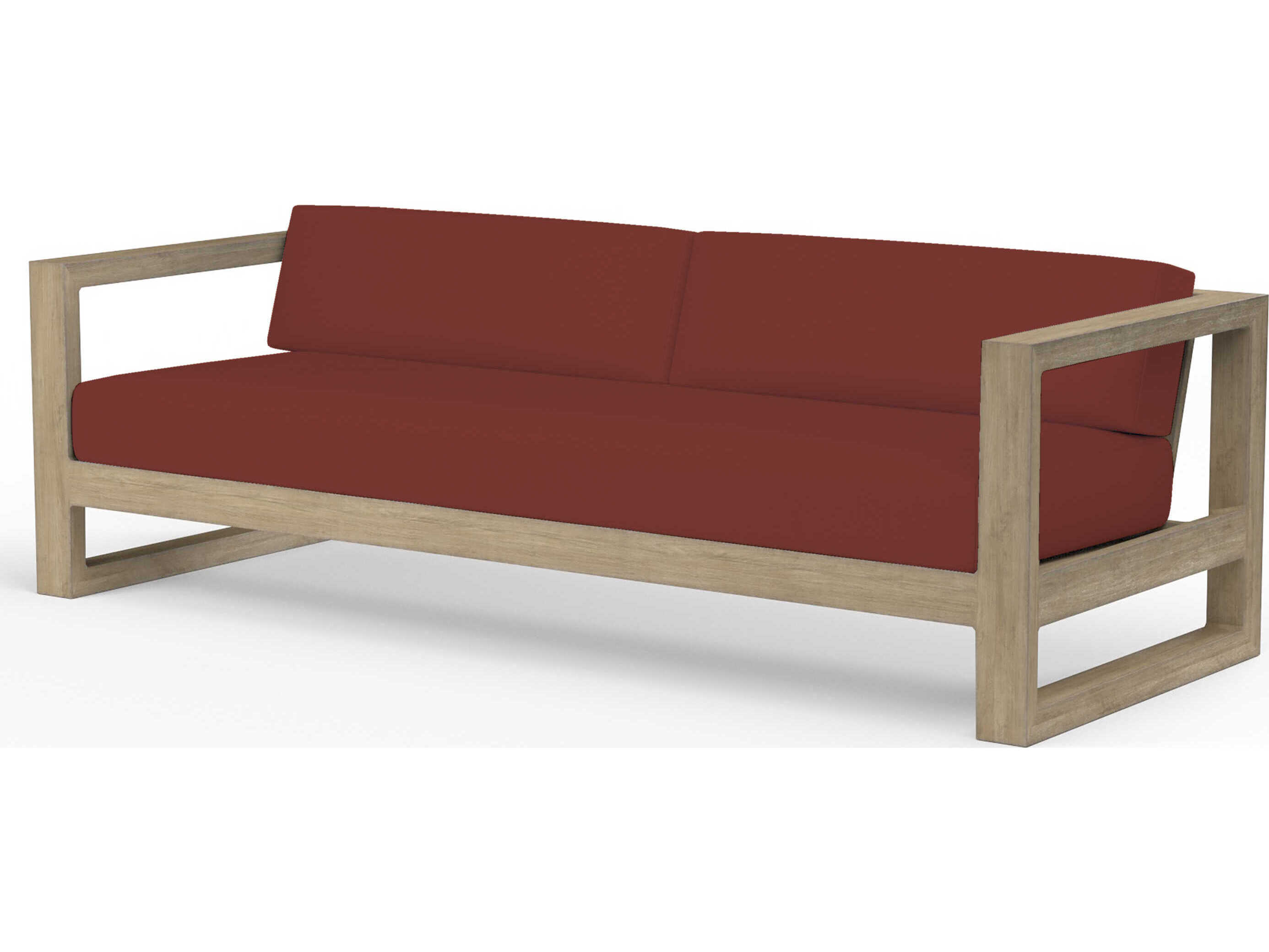 Sunset West Coastal Te Teak Wood Cushion Sofa