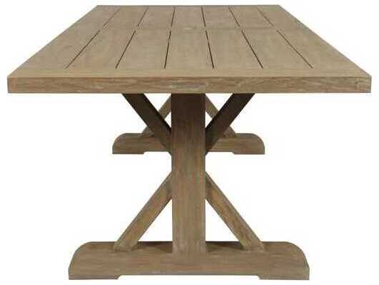 Sunset West Coastal Teak Light Wood Rectangular Dining Table