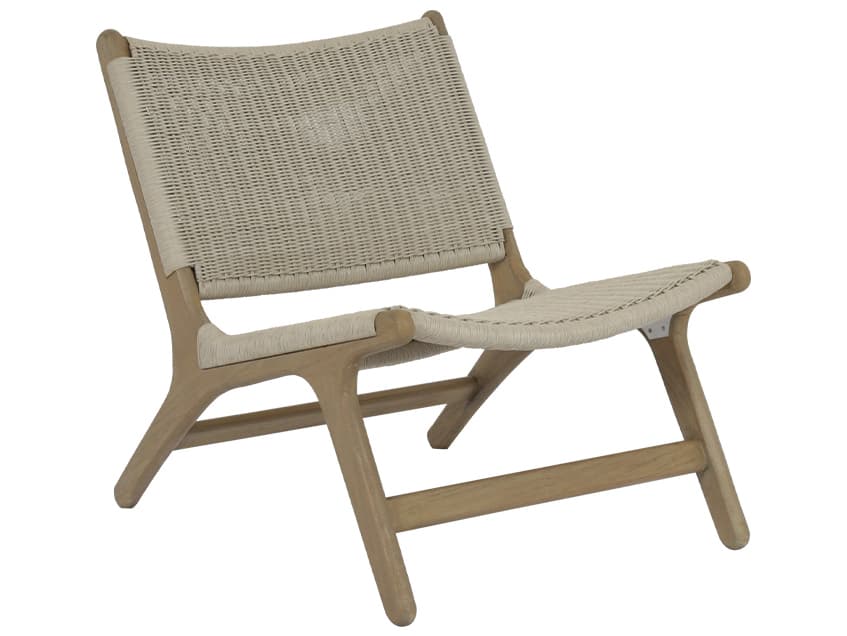 Sunset West Coastal Teak Accent Outdoor Patio Lounge Chair