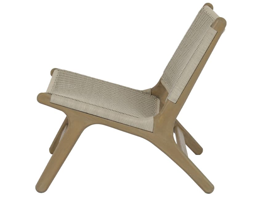 Sunset West Coastal Teak Accent Outdoor Patio Lounge Chair