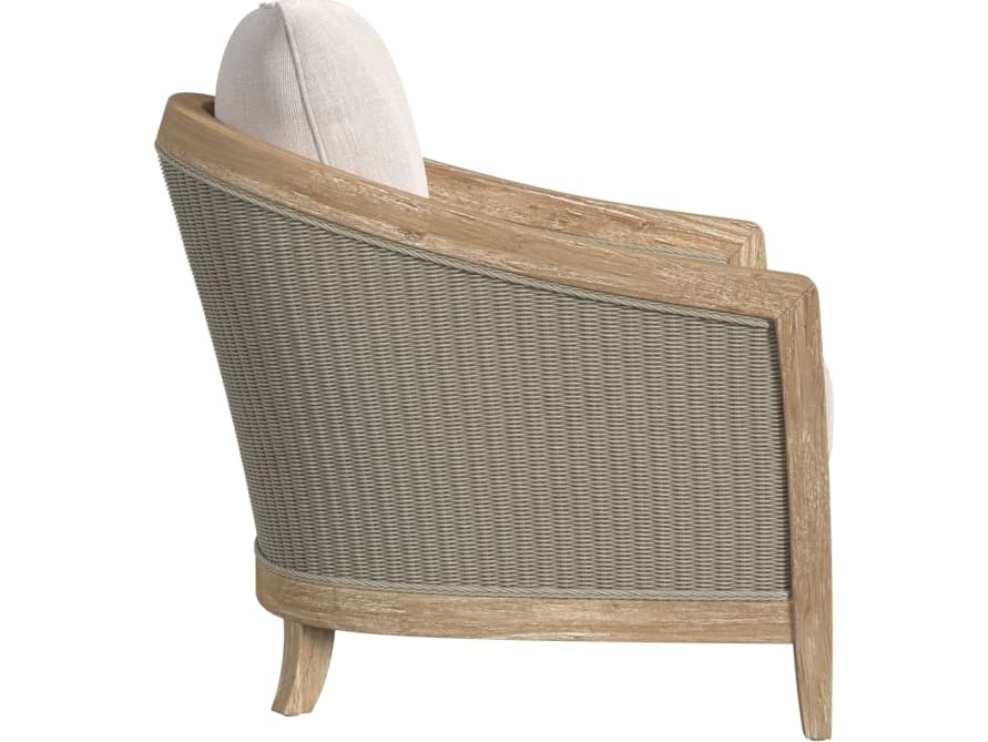 Sunset West Cambria Club Chair in Canvas Canvas with Self Welt