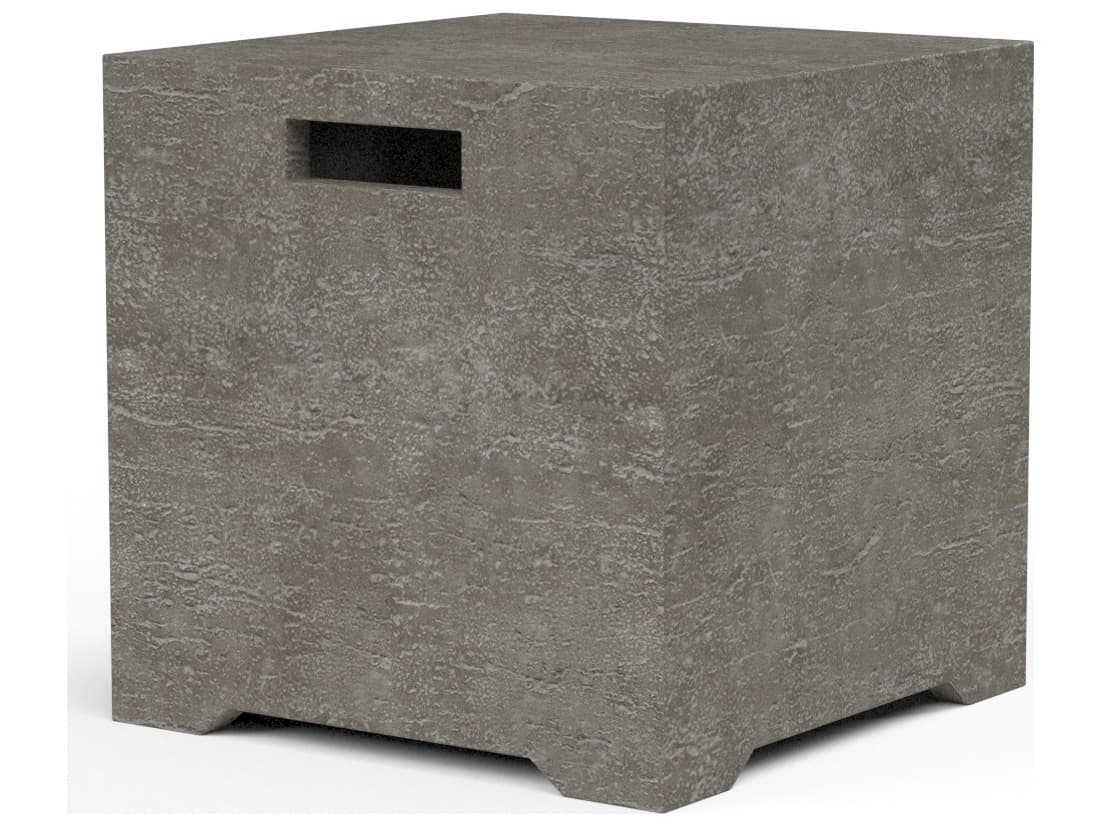 Sunset West GFRC Square Outdoor Patio End Table Tank Cover