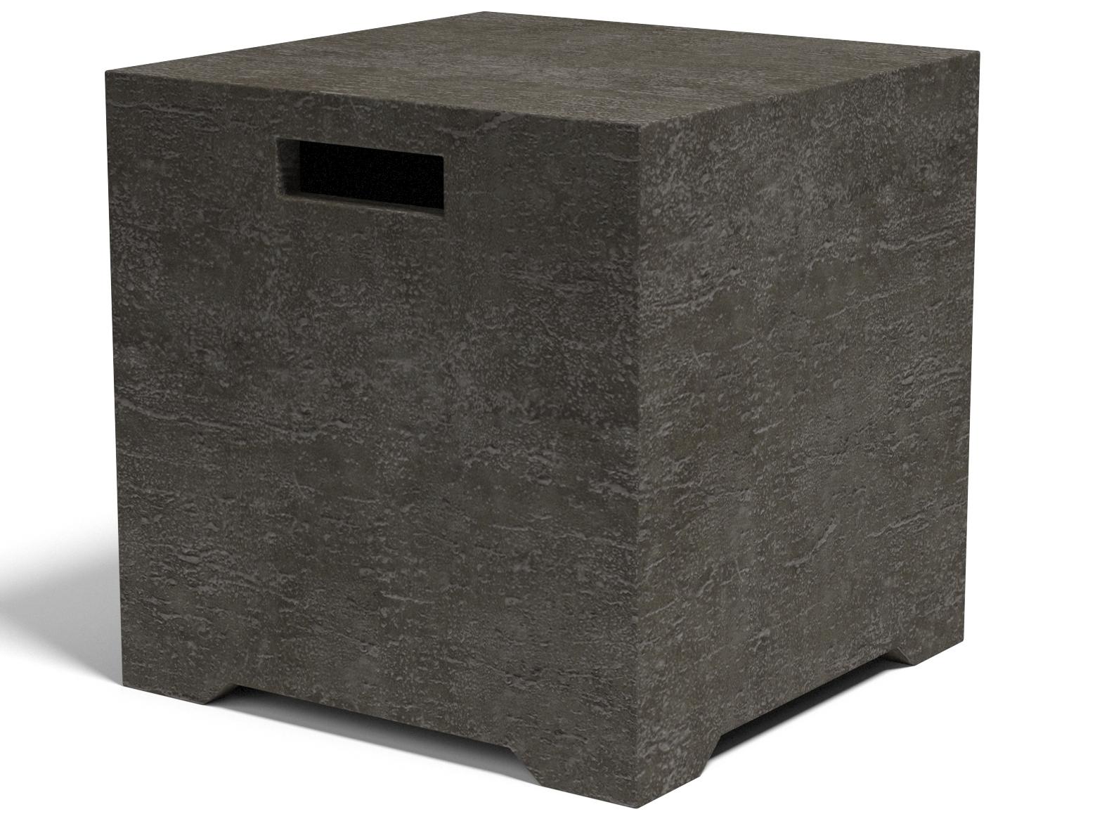 Sunset West GFRC Square Outdoor Patio End Table Tank Cover