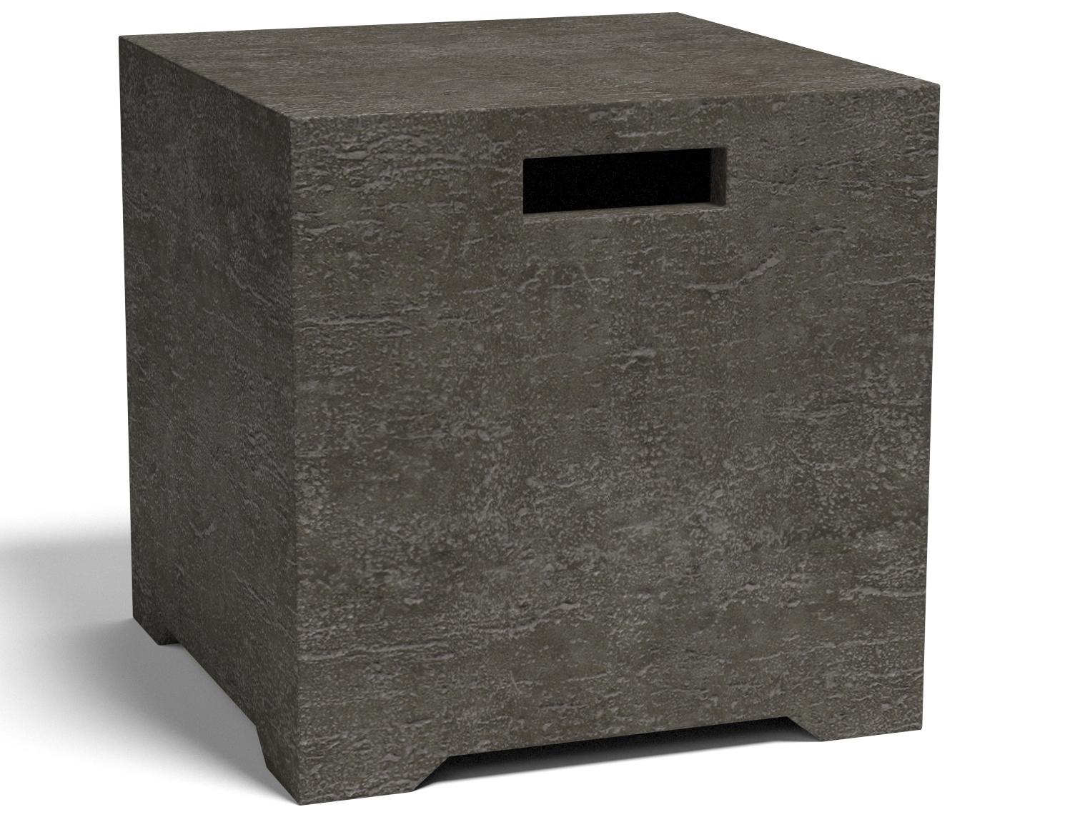 Sunset West GFRC Square Outdoor Patio End Table Tank Cover