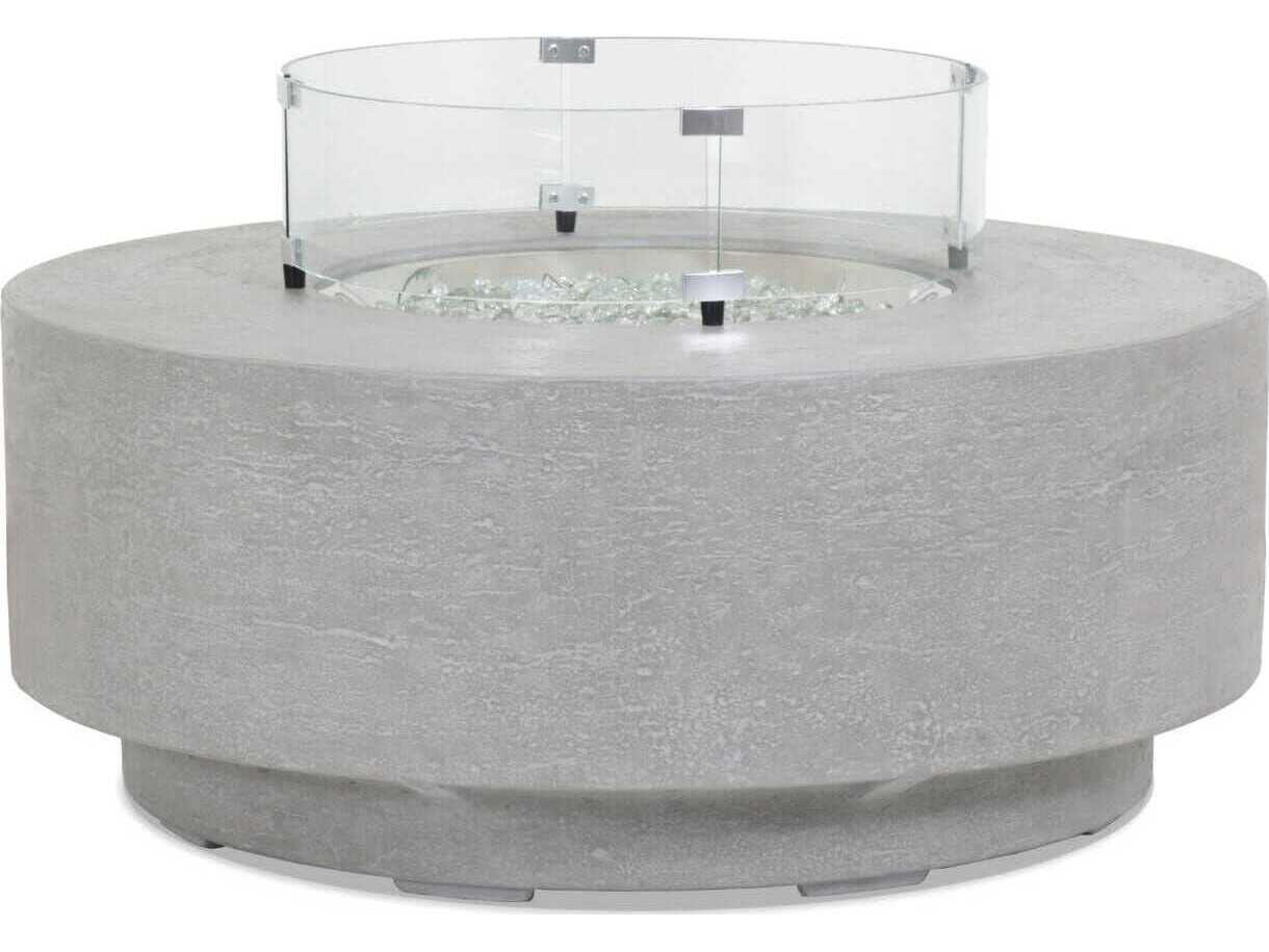 Sunset West Bazaar Gravelstone Concrete Round Fire Pit Table