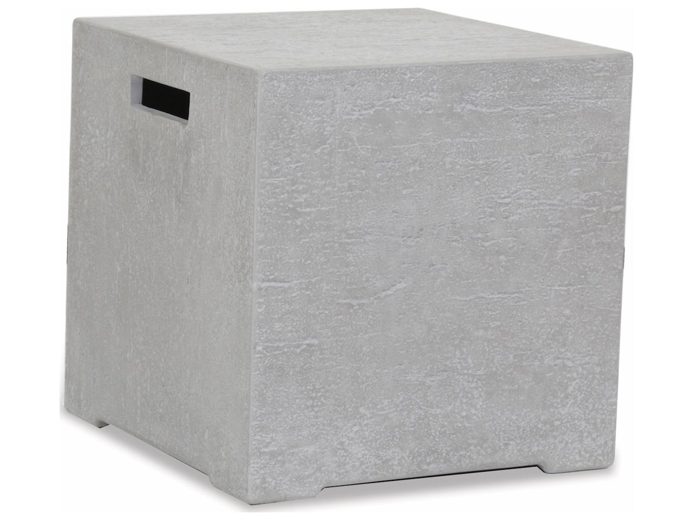 Sunset West Gravelstone Concrete Square Outdoor End Table