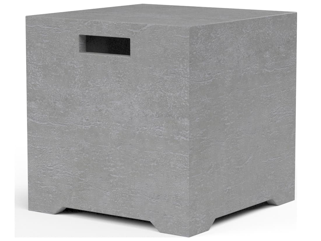 Sunset West Gravelstone Concrete Square Outdoor End Table