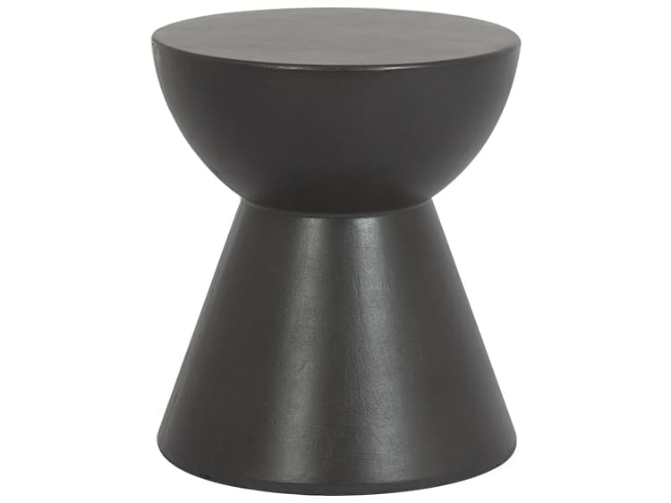 Sunset West GFRC Dark Grey Round Outdoor End Table