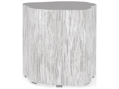 Sunset West Tree Resin Bone White Round Trunk Outdoor End Table