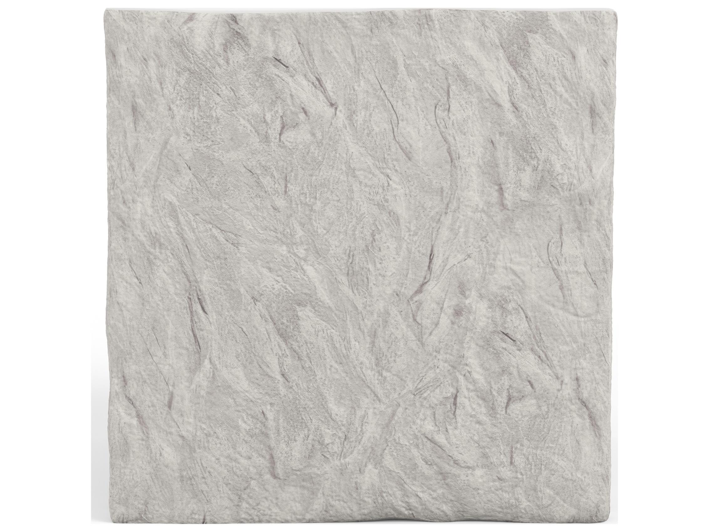 Sunset West Antique Stone Resin Bone White Square Outdoor Patio End Table