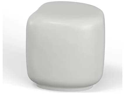 Sunset West Pebble Resin Bone White Square Outdoor Patio End Table