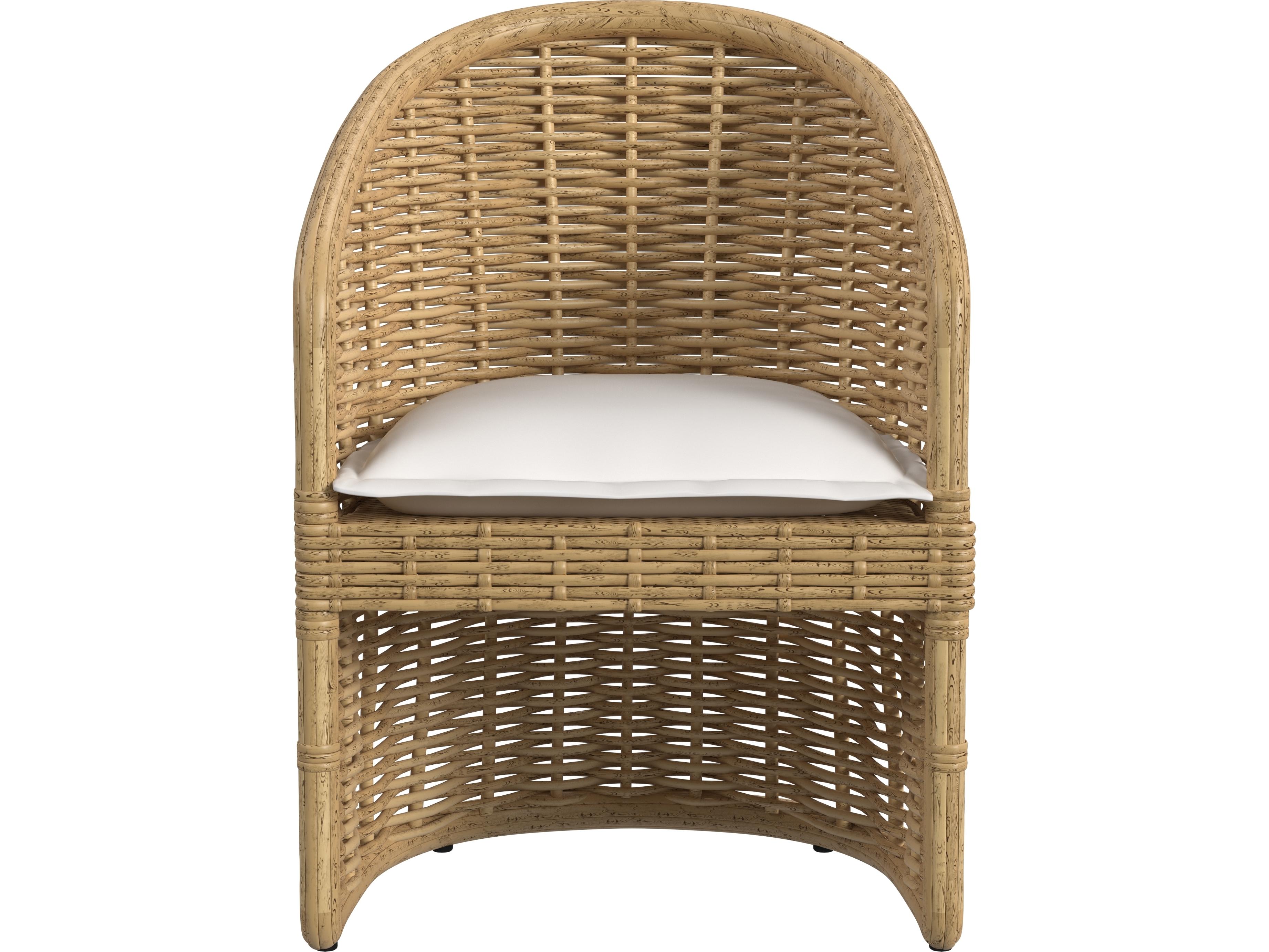 Sunset West Playa Dining Chair in Soothe Pearl with Flange Welt
