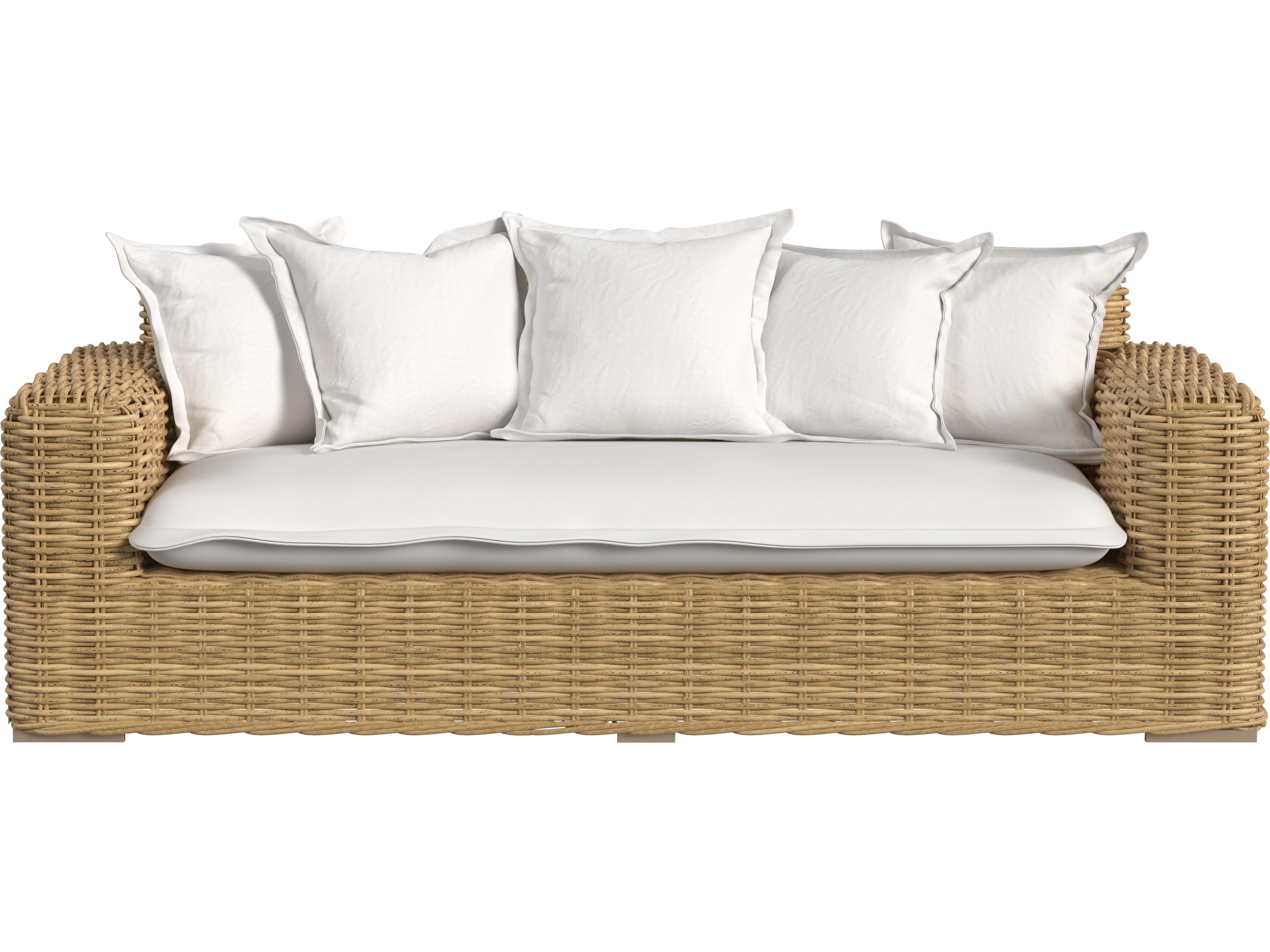 Sunset West Playa Loveseat in Soothe Pearl with Flange Welt