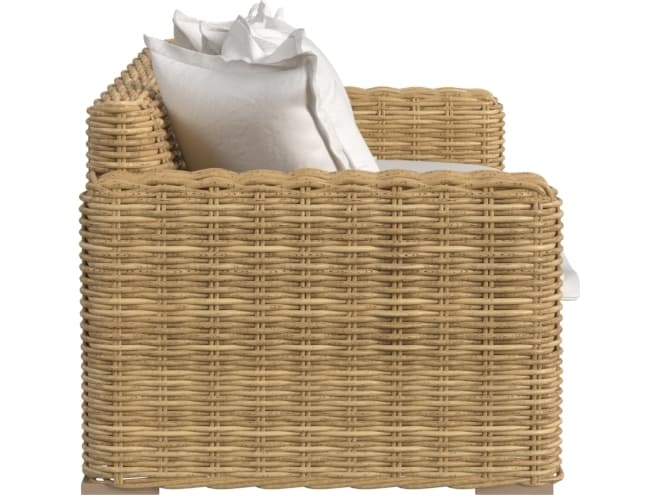 Sunset West Playa Loveseat in Soothe Pearl with Flange Welt