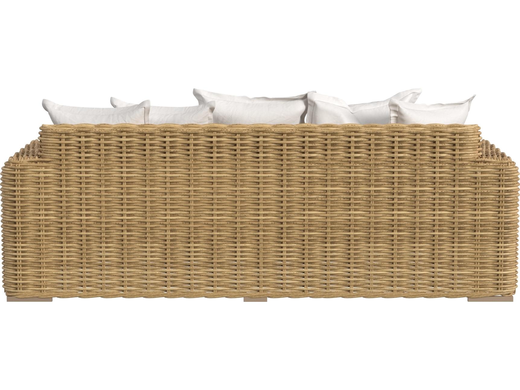 Sunset West Playa Loveseat in Soothe Pearl with Flange Welt