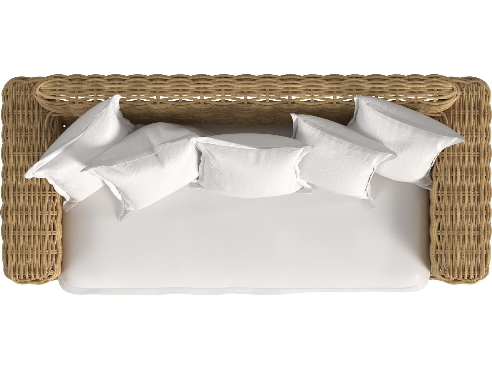 Sunset West Playa Loveseat in Soothe Pearl with Flange Welt