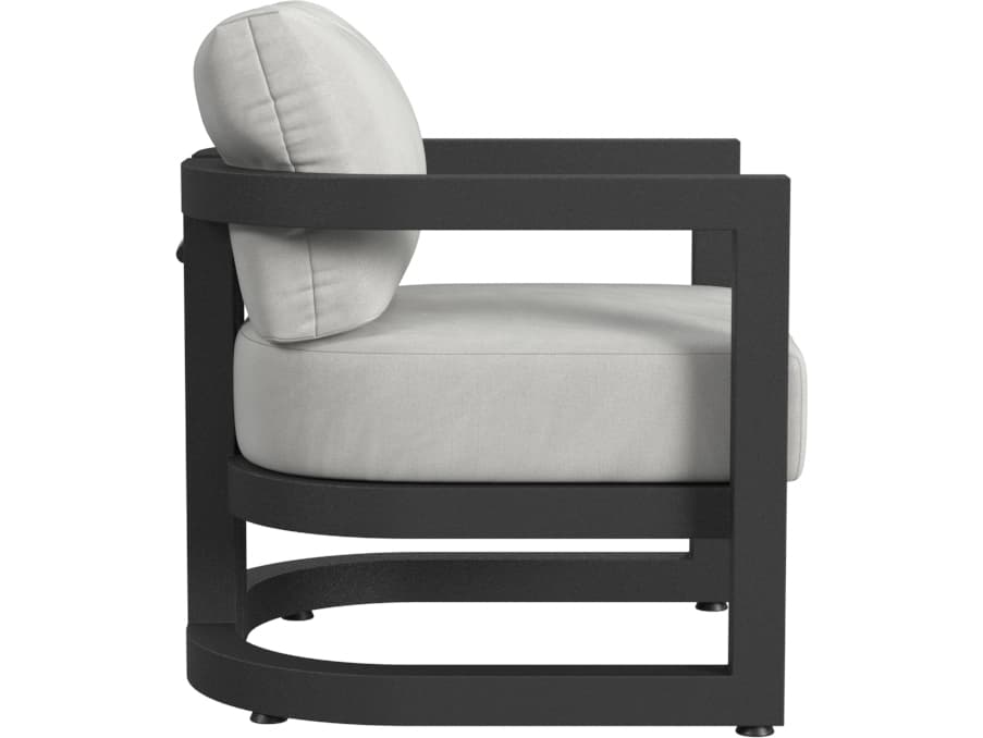 Sunset West Malibu Club Chair in Cast Silver