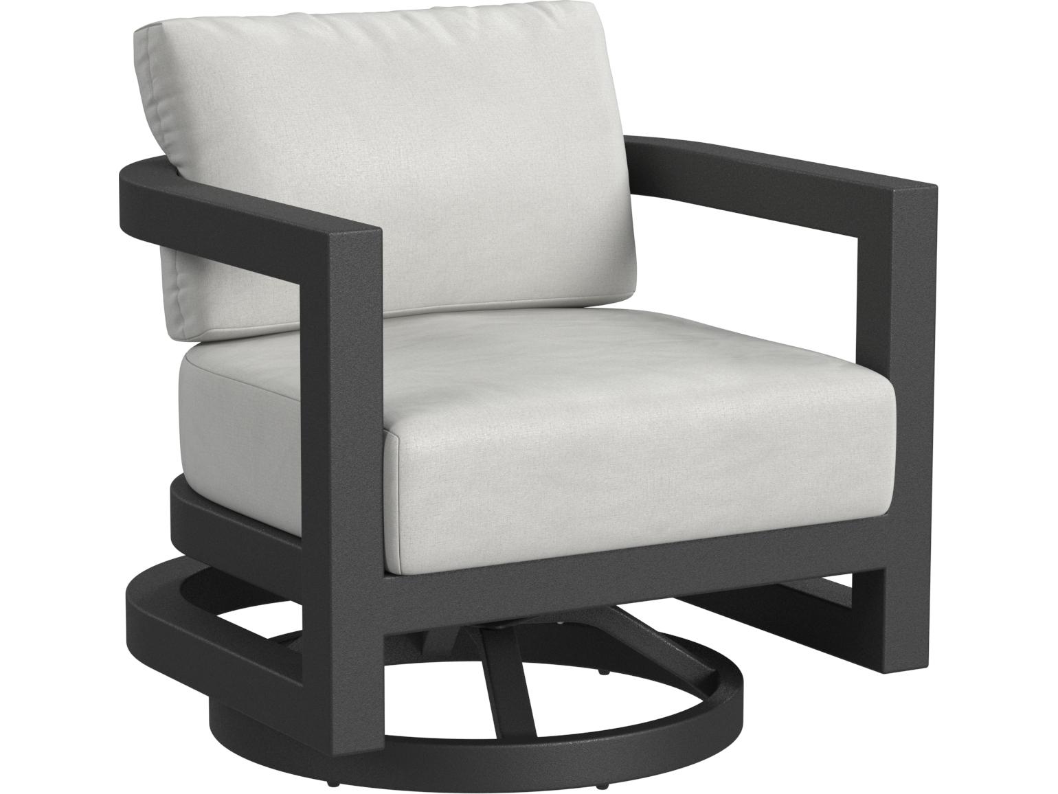 Sunset West Malibu Swivel Chair in Cast Silver